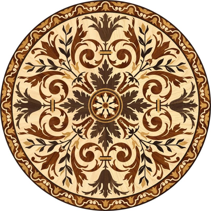 Художественный паркет розетка
