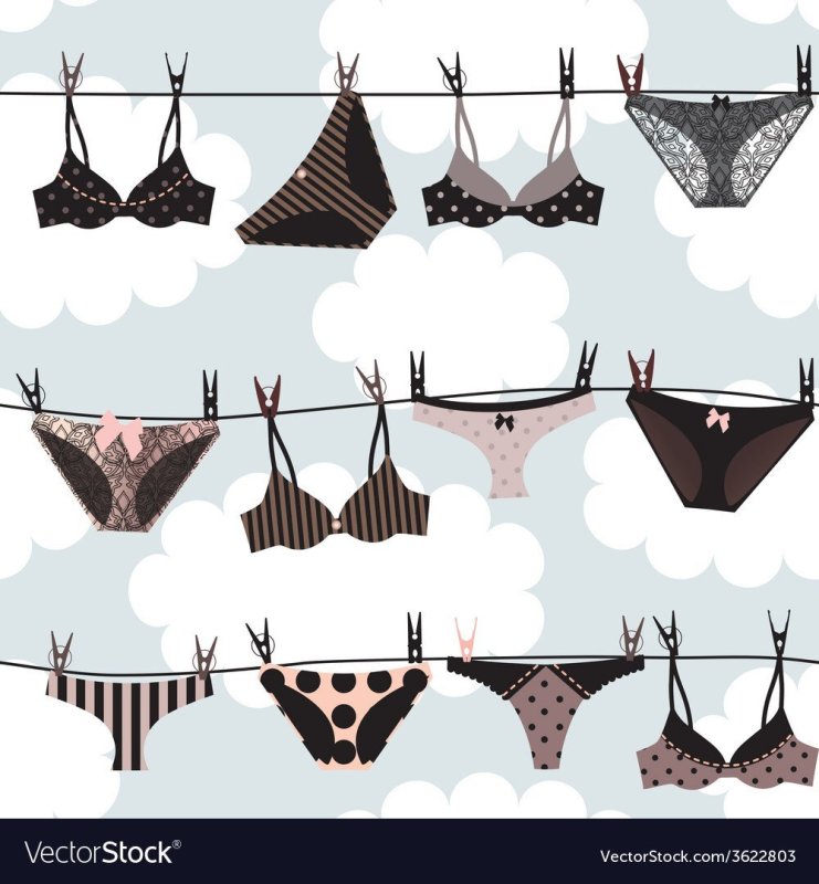 Нижнее белье на веревке