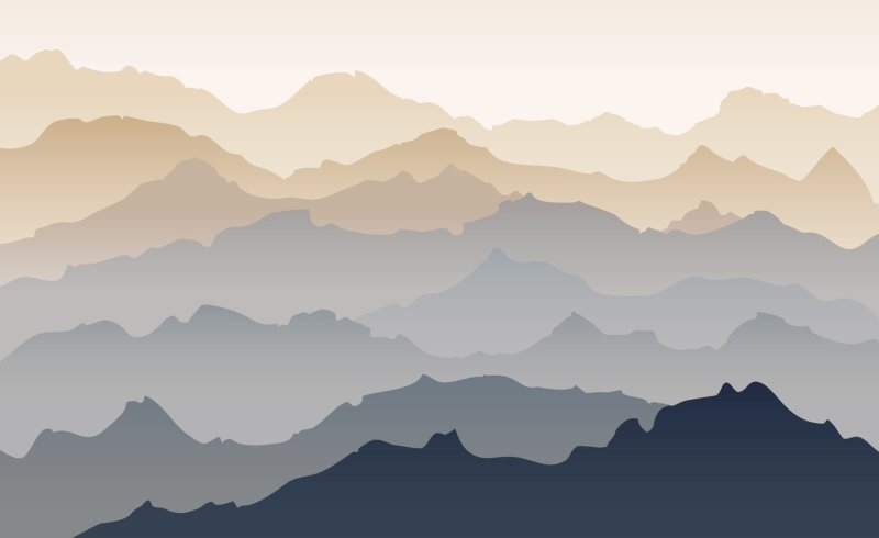 Горы силуэт
