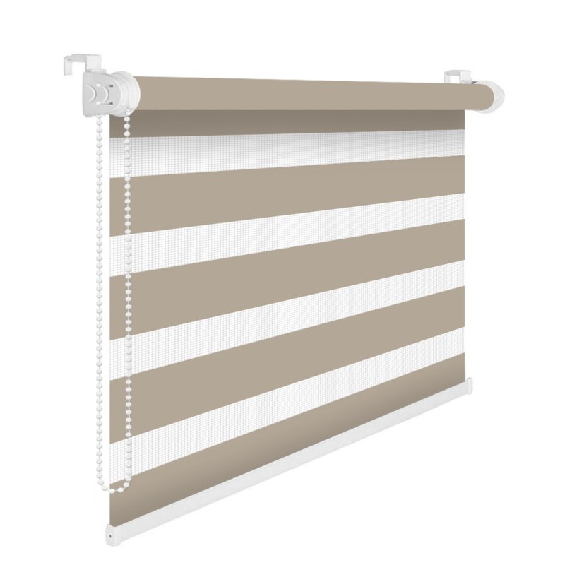 Рулонная штора «мини день-ночь» Соло/капучино