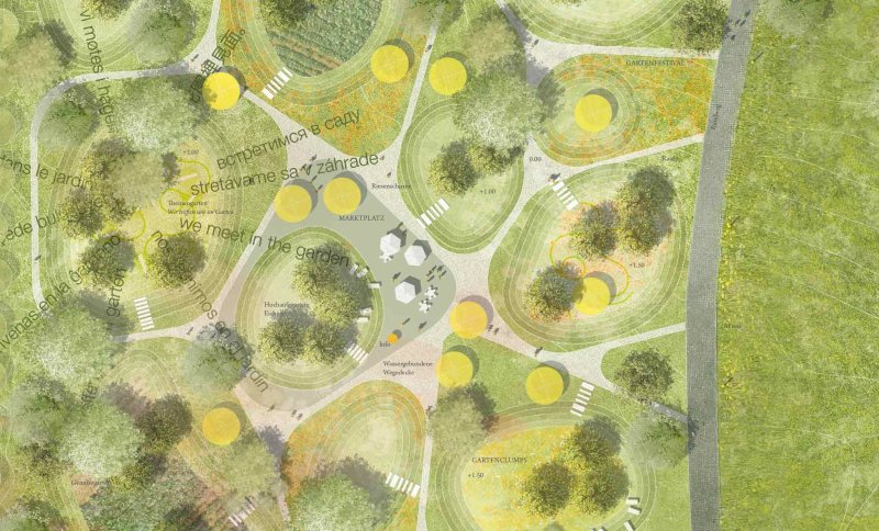 Парк вид сверху