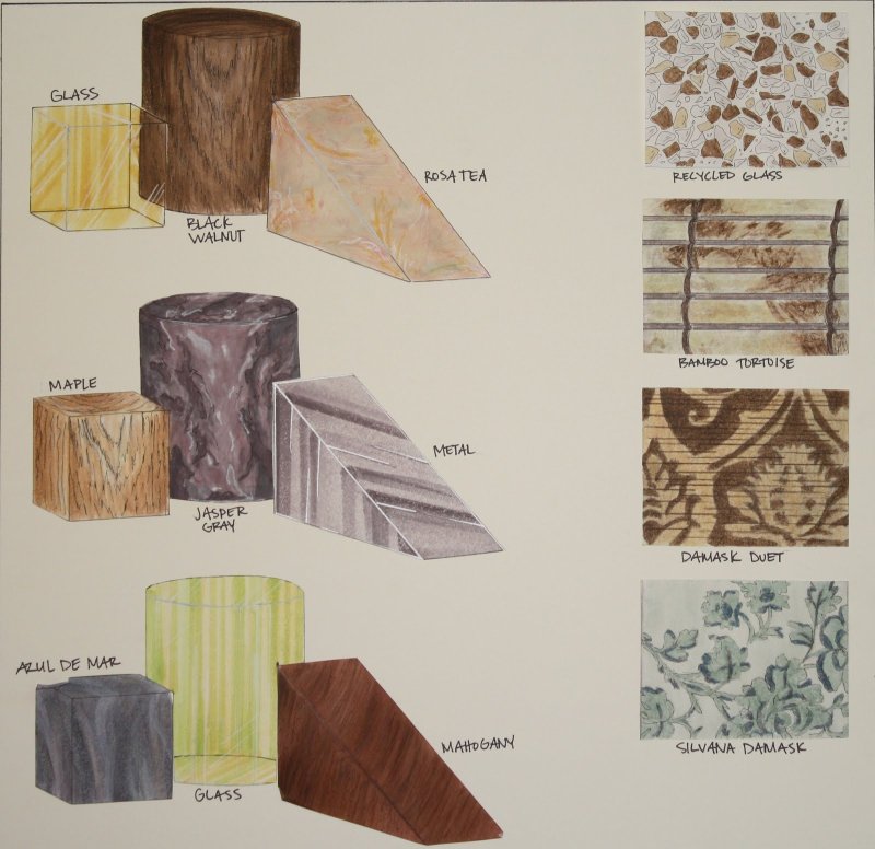 Дерево материал маркерами