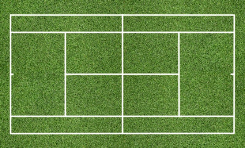 Теннисное поле вид сверху