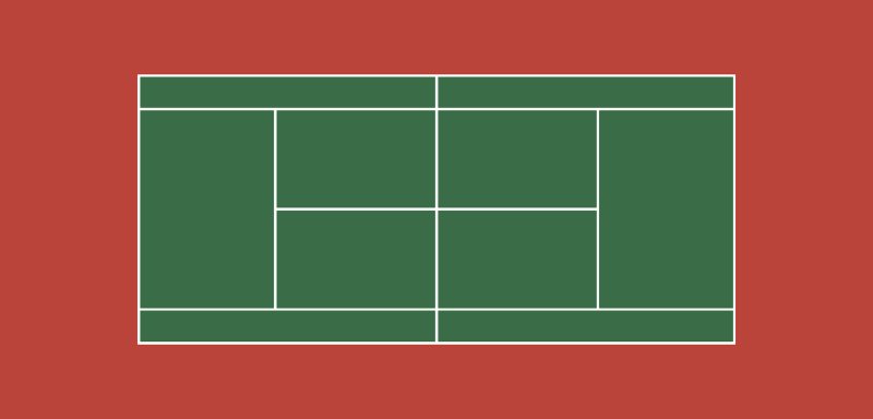 Теннисный корт вид сверху сбоку