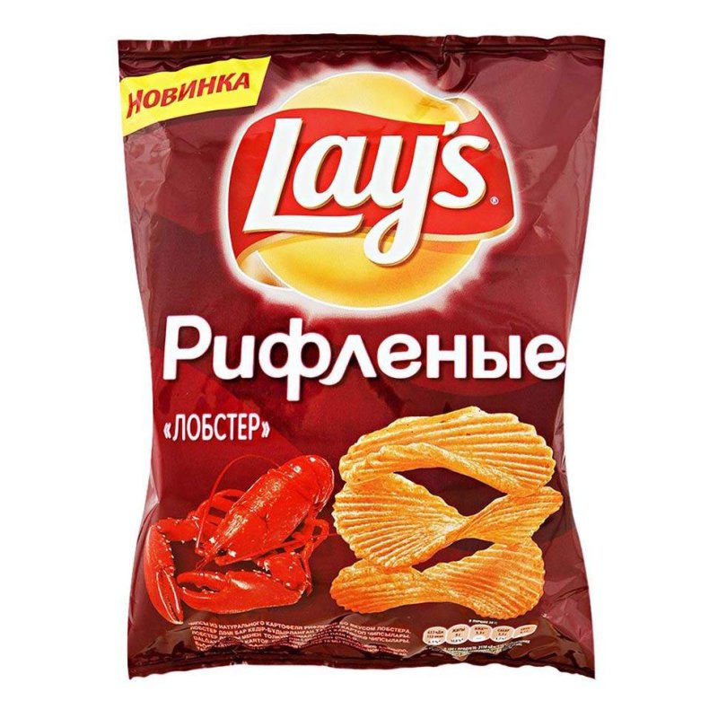 Чипсы Лейс рифленые лобстер