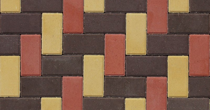 Тротуарная плитка 200х100х60мм брусчатка комбинация укладки