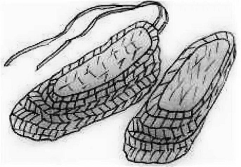 Лапти рисунок