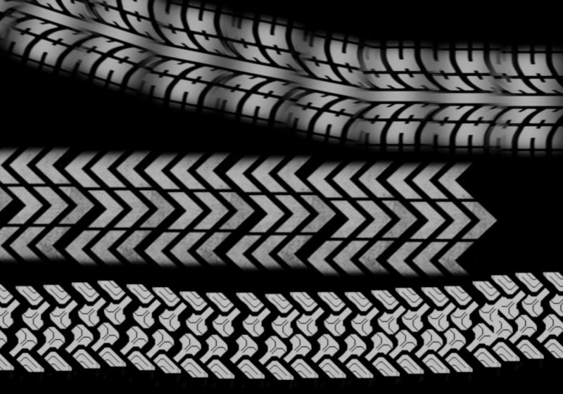 Следы от шин