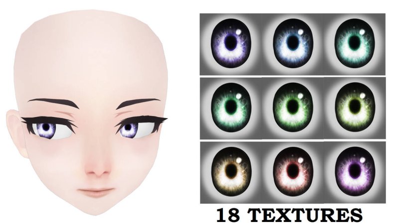 Обработка глаз аниме