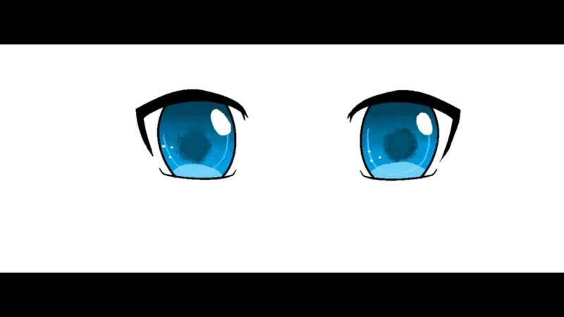 Анимешные глаза на белом фоне