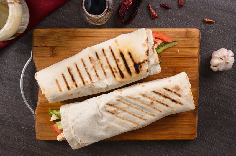 Шаурма вид сверху