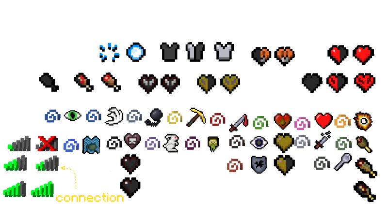 Значки эффектов в майнкрафт