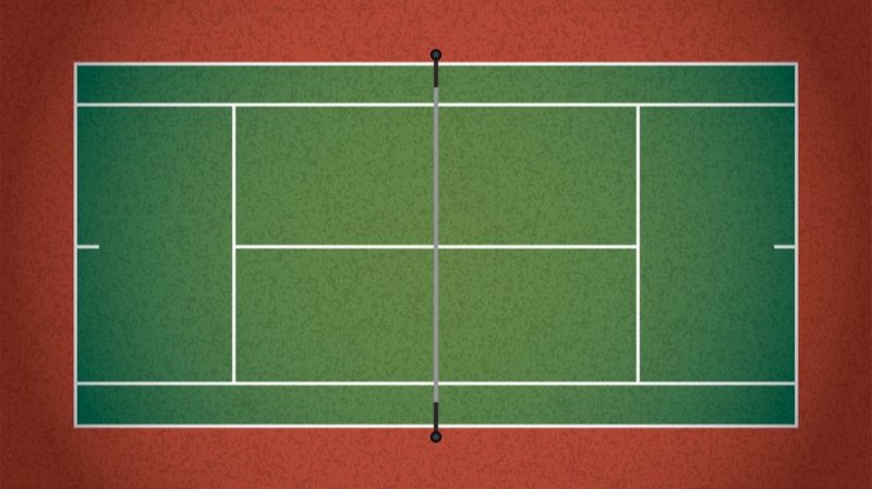 Теннисный корт вид сверху вектор