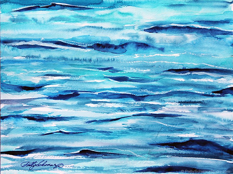 Вода акварелью