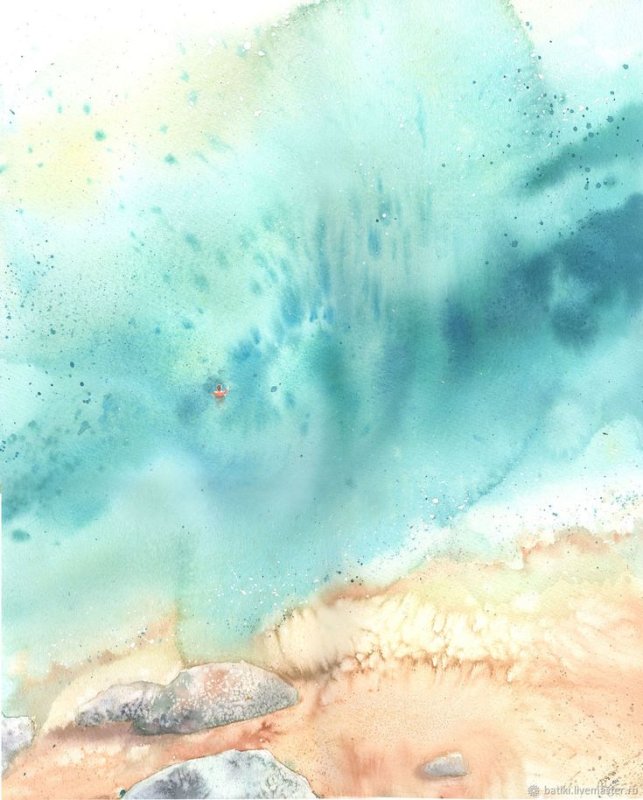 Море акварелью