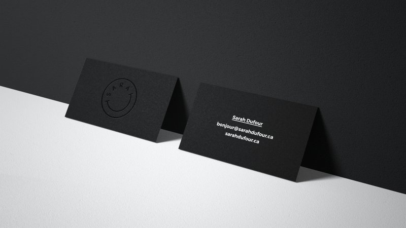 Стильные черные визитки