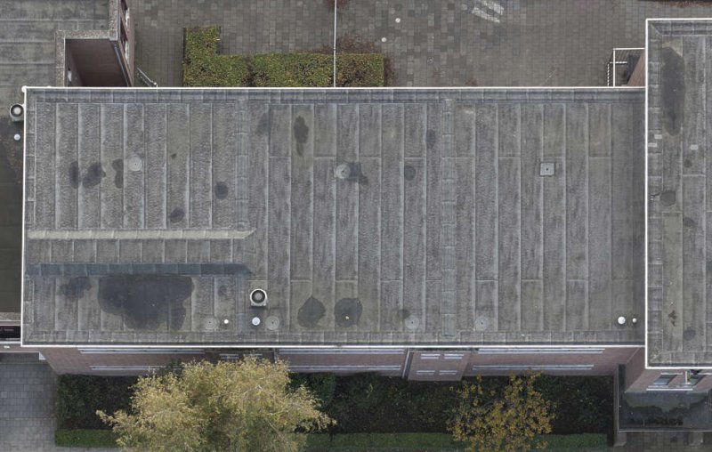 Плоская кровля вид сверху