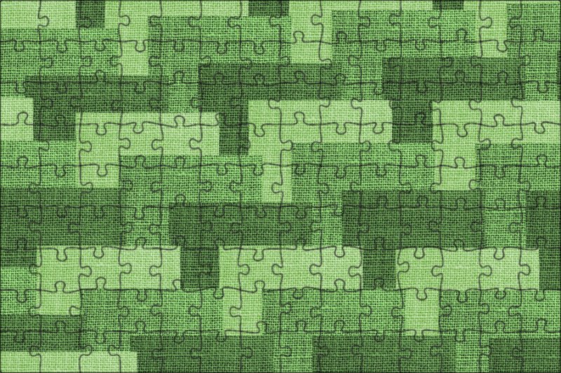 Ткань зеленая с узором