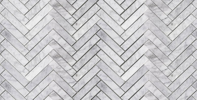 Мраморная плитка елочкой