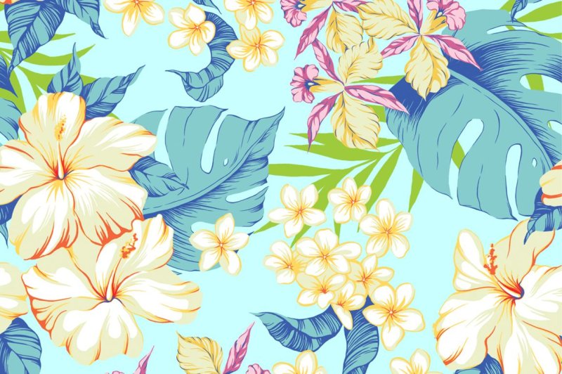 Гавайский паттерн вектор