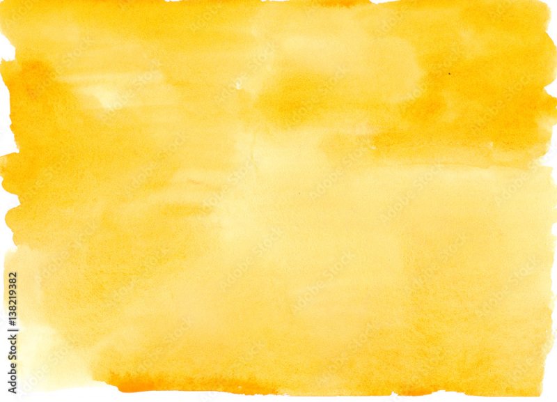 Акварель на бумаге желтый