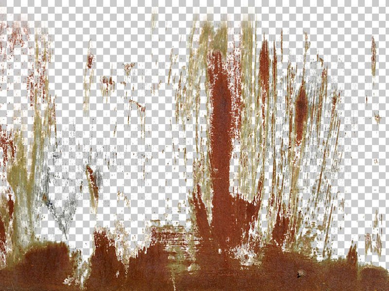 Ржавчина на прозрачном фоне