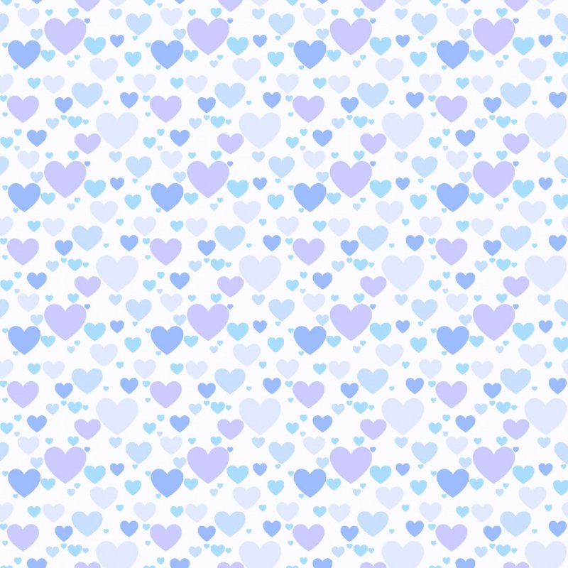 Голубой фон с сердечками