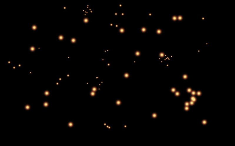 Светлячки на черном фоне