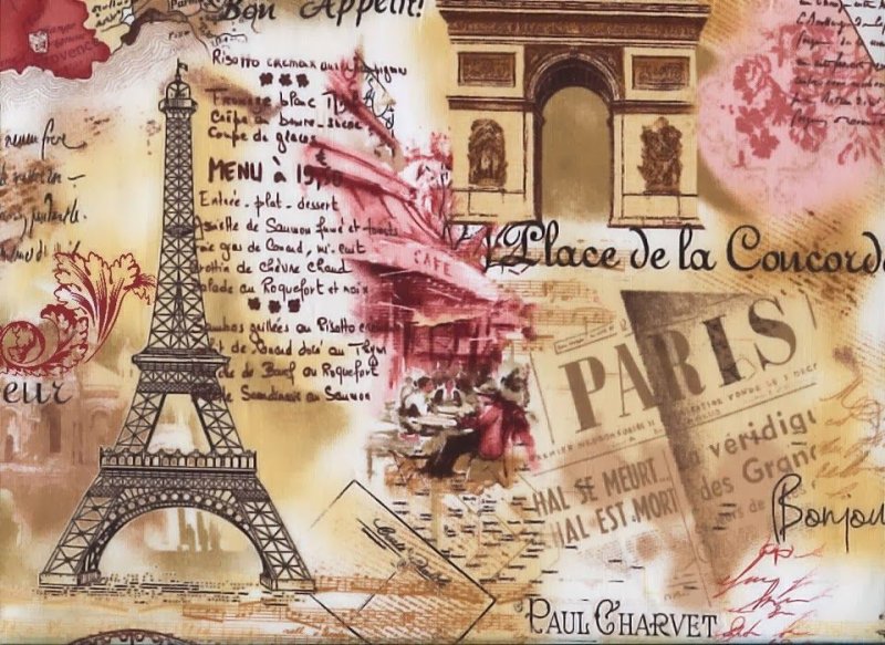 Париж для декупажа