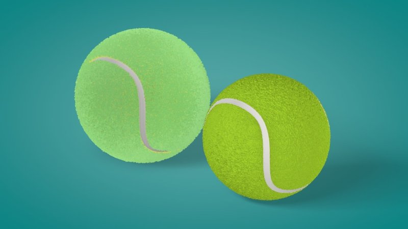 Теннисный мяч 3d