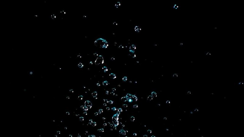Пузыри на черном фоне