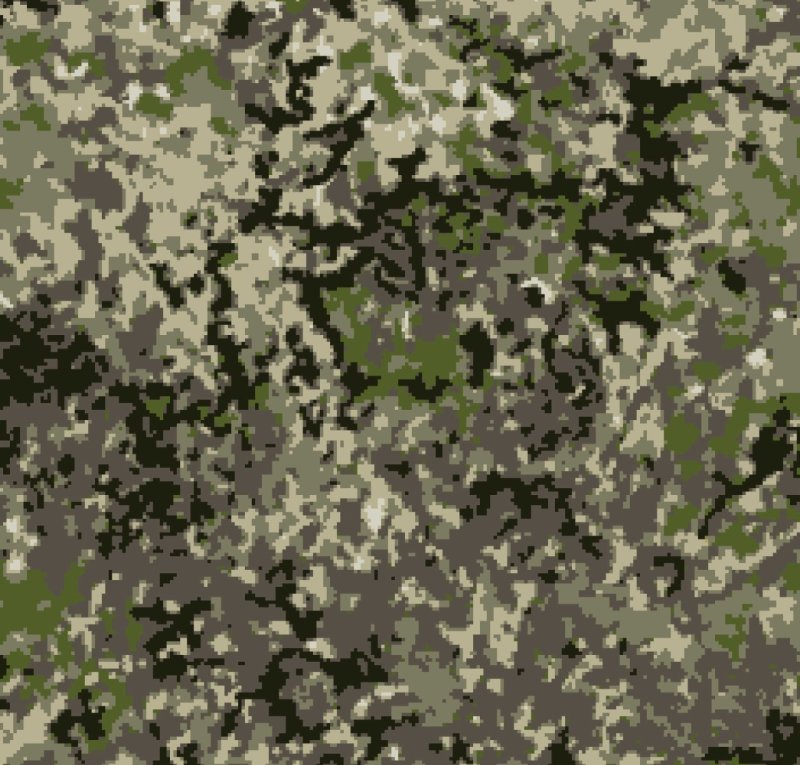 Камуфляж цифра в лесу