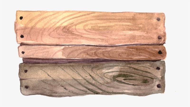 Деревянная доска акварелью