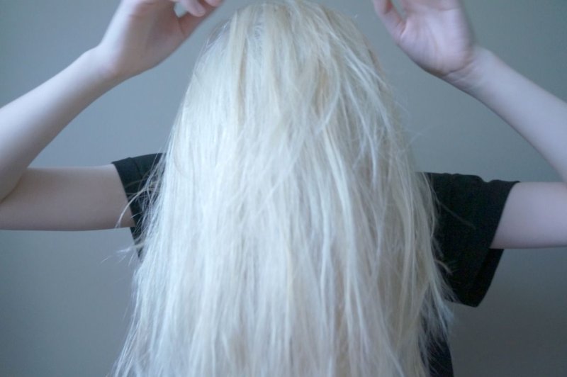 Текстура белых волос