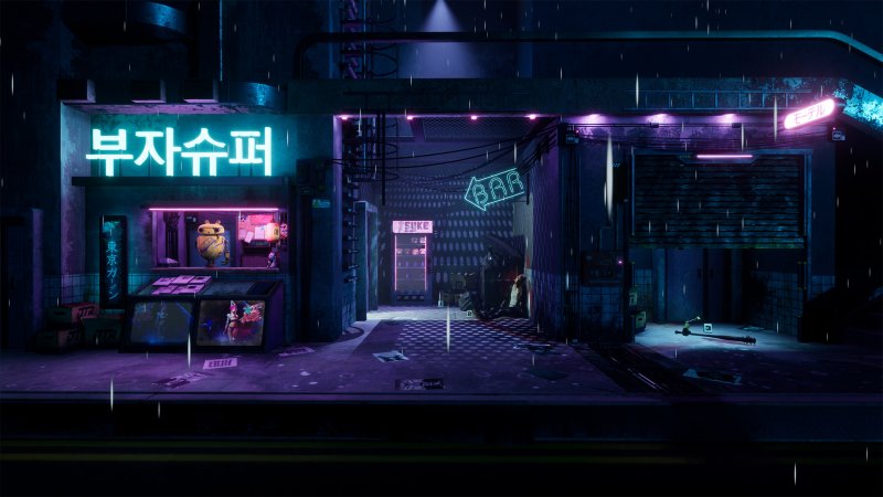 Неоновые вывески Cyberpunk 2077