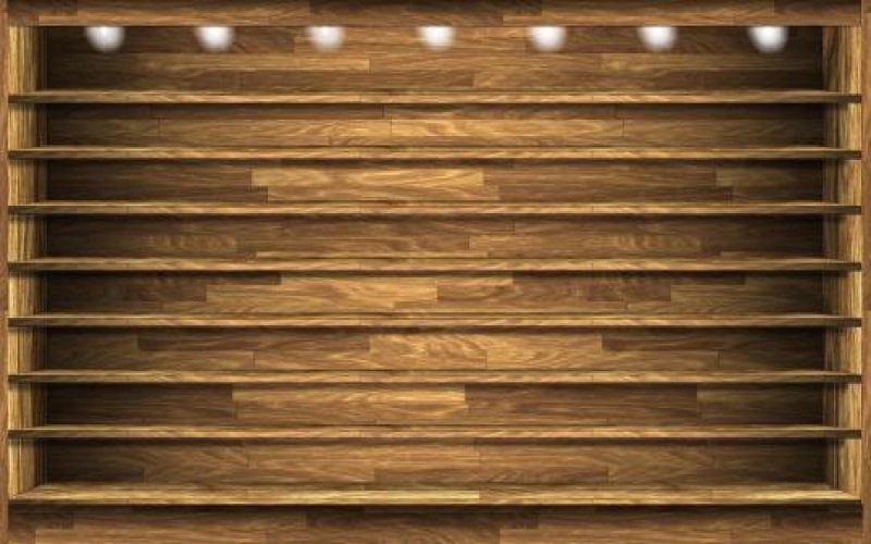 Обои с полочками