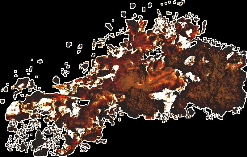 Ржавчина на прозрачном фоне