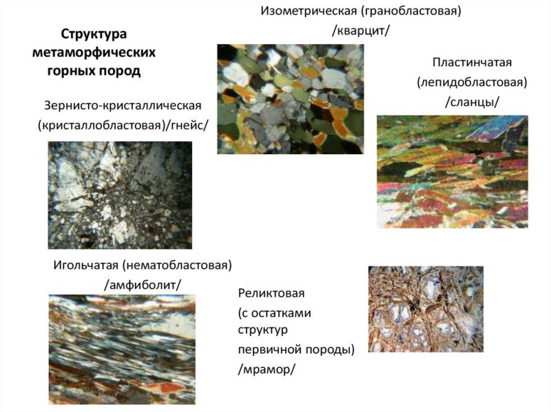 Структура метаморфических горных