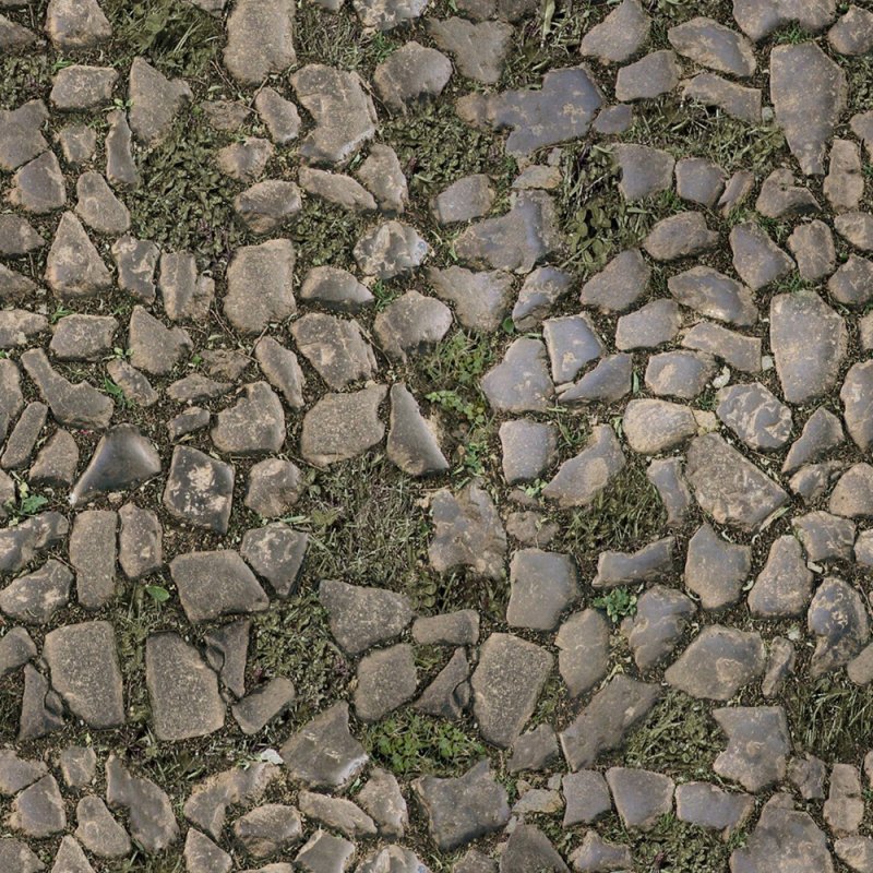 3ds Max каменная брусчатка