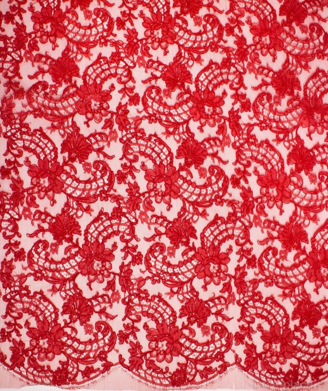 Кордовое кружево красное