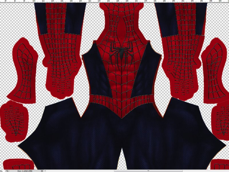Развертка костюма человека паука