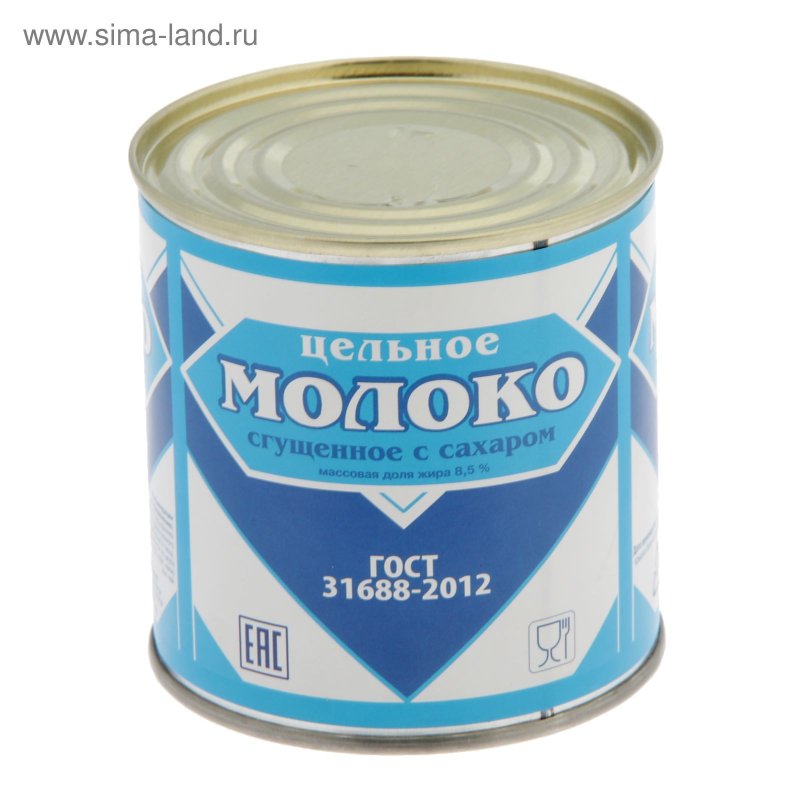 Молоко сгущенное цельное с сахаром ГОСТ 31688-2012 380