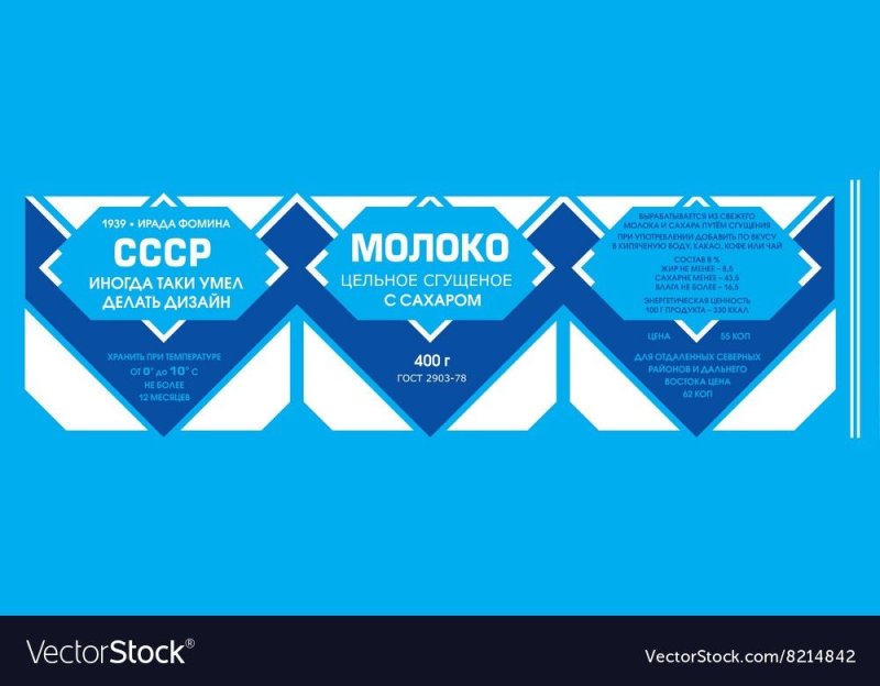 Этикетка сгущенного молока для печати