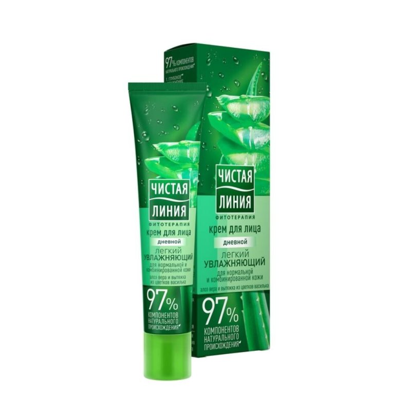 Чистая линия крем для лица легкий увлажняющий