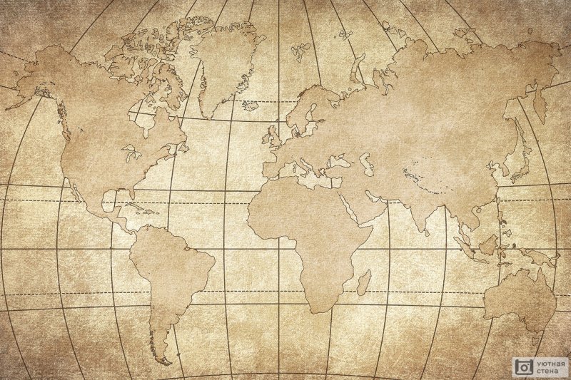 Старинная карта мира