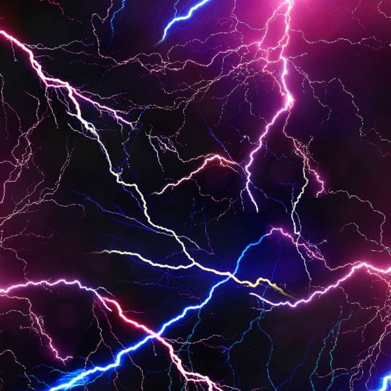 Разноцветные молнии