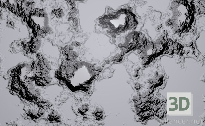 Карта рельефа 3д Макс
