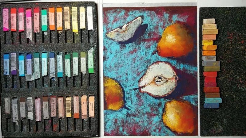 Рисунки масляной пастелью