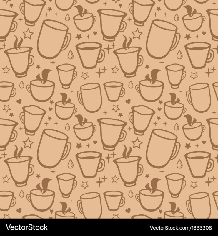 Кофейные стаканчики паттерн