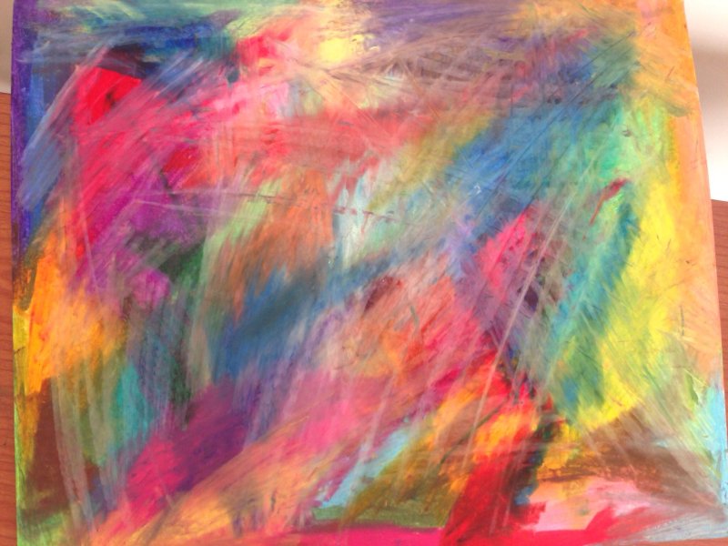 Абстракция пастелью